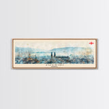 Zurich Switzerland Travel Art, City Art, Framed Canvas Print or Metal Wall Art, Europe Travel Poster, Panoramic Wall Art, Extra Wide Wall Art