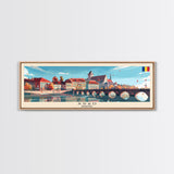 Arad Romania Travel Art, City Art, Framed Canvas Print or Metal Wall Art, Europe Travel Poster, Panoramic Wall Art, Extra Wide Wall Art