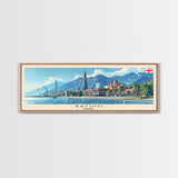 Batumi Georgia Wall Art, Panoramic Travel Poster, Panoramic Framed Canvas Print, City Wall Art, Wall Hanging Home Decor, Travel Art