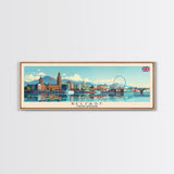 Belfast United Kingdom Travel Print Wall Art, Panoramic City Art, Travel Art, Wall Decor, Vacation Gift, Framed Canvas Print Or Metal Art