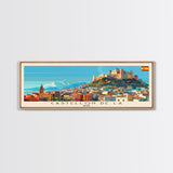 Castellon de la Plana Spain Wall Art, Panoramic Travel Poster, Panoramic Framed Canvas Print, City Wall Art, Wall Hanging Home Decor, Travel Art