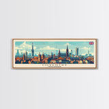 Coventry United Kingdom Wall Art, Panoramic Travel Poster, Panoramic Framed Canvas Print, City Wall Art, Wall Hanging Home Decor, Travel Art