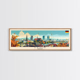 Essen Germany Travel Print Wall Art, Panoramic City Art, Travel Art, Wall Decor, Vacation Gift, Framed Canvas Print Or Metal Art