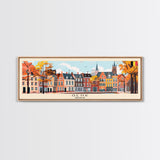 Genk Belgium Travel Print Wall Art, Panoramic City Art, Travel Art, Wall Decor, Vacation Gift, Framed Canvas Print Or Metal Art