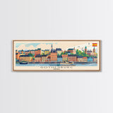 Gothenburg Sweden Travel Art, City Art, Framed Canvas Print or Metal Wall Art, Europe Travel Poster, Panoramic Wall Art, Extra Wide Wall Art