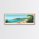 Huelva Spain Panoramic Travel Poster, Framed Canvas Print or Metal Wall Art, Travel Art, Home Decor, Panoramic Painting, Midcentury Art