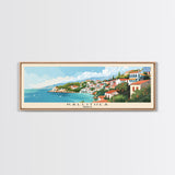 Kallithea Greece Travel Art, City Art, Framed Canvas Print or Metal Wall Art, Europe Travel Poster, Panoramic Wall Art, Extra Wide Wall Art