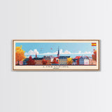 Linkoping Sweden Travel Art, City Art, Framed Canvas Print or Metal Wall Art, Europe Travel Poster, Panoramic Wall Art, Extra Wide Wall Art