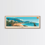 Marbella Spain Travel Art, City Art, Framed Canvas Print or Metal Wall Art, Europe Travel Poster, Panoramic Wall Art, Extra Wide Wall Art