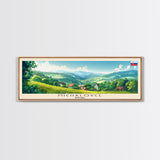 Michalovce Slovakia Travel Art, City Art, Framed Canvas Print or Metal Wall Art, Europe Travel Poster, Panoramic Wall Art, Extra Wide Wall Art