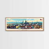 Olomouc Czech Republic Travel Art, City Art, Framed Canvas Print or Metal Wall Art, Europe Travel Poster, Panoramic Wall Art, Extra Wide Wall Art