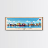 Petrozavodsk Russia Travel Print Wall Art, Panoramic City Art, Travel Art, Wall Decor, Vacation Gift, Framed Canvas Print Or Metal Art