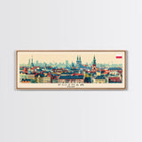 Poznan Poland Travel Art, City Art, Framed Canvas Print or Metal Wall Art, Europe Travel Poster, Panoramic Wall Art, Extra Wide Wall Art