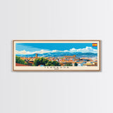 Terrassa Spain Wall Art, Panoramic Travel Poster, Panoramic Framed Canvas Print, City Wall Art, Wall Hanging Home Decor, Travel Art