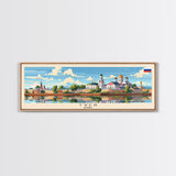 Tver Russia Travel Art, City Art, Framed Canvas Print or Metal Wall Art, Europe Travel Poster, Panoramic Wall Art, Extra Wide Wall Art