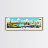 Ufa Russia Wall Art, Panoramic Travel Poster, Panoramic Framed Canvas Print, City Wall Art, Wall Hanging Home Decor, Travel Art