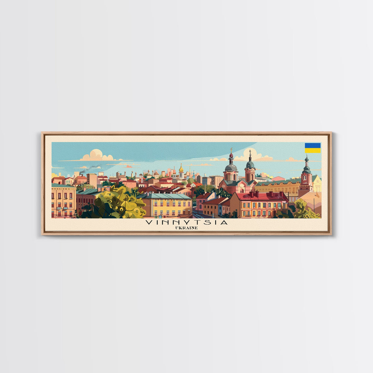 Vinnytsia Ukraine Travel Print Wall Art, Panoramic City Art, Travel Art, Wall Decor, Vacation Gift, Framed Canvas Print Or Metal Art