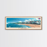 Worthing United Kingdom Wall Art, Panoramic Travel Poster, Panoramic Framed Canvas Print, City Wall Art, Wall Hanging Home Decor, Travel Art