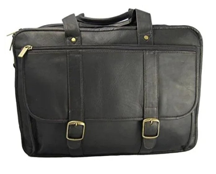 Leather 17" Laptop Expandable Briefcase (Style 100)