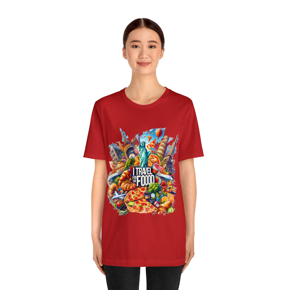 "I Travel for The Food" full color T-shirt