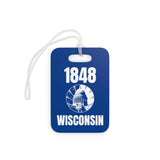 Wisconsin 1848 Etiqueta para bolsos y equipaje - Azul marino/Blanco