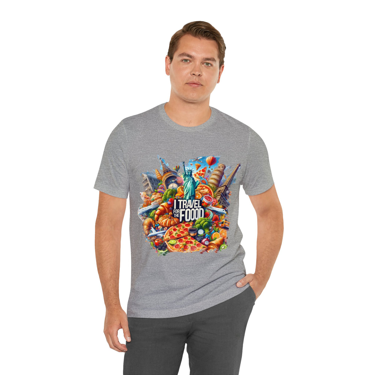 "I Travel for The Food" full color T-shirt