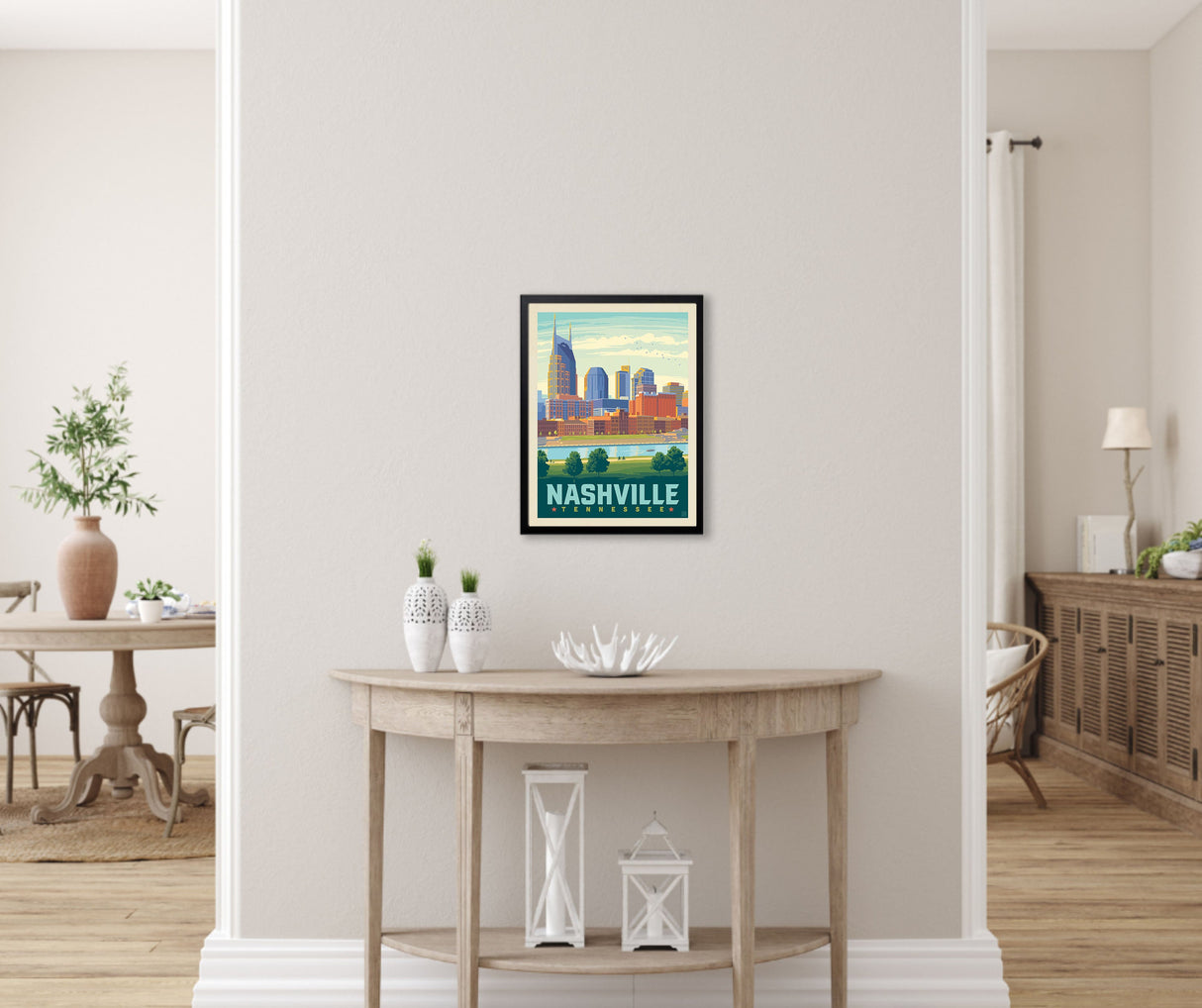 Nashville: Summer Riverfront (American Travel) Art Print