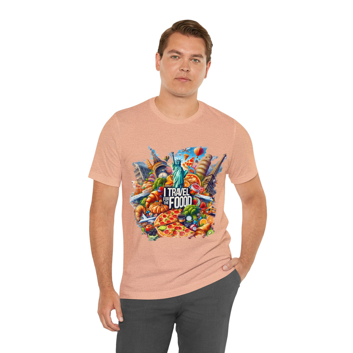 "I Travel for The Food" full color T-shirt