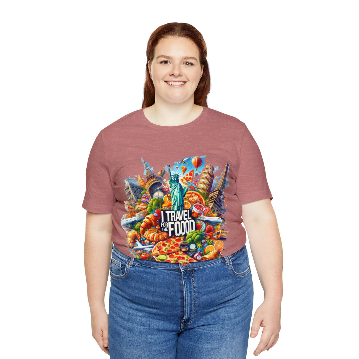 "I Travel for The Food" full color T-shirt