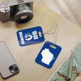 Wisconsin 1848 Tag for Bags and Luggage - Navy/White