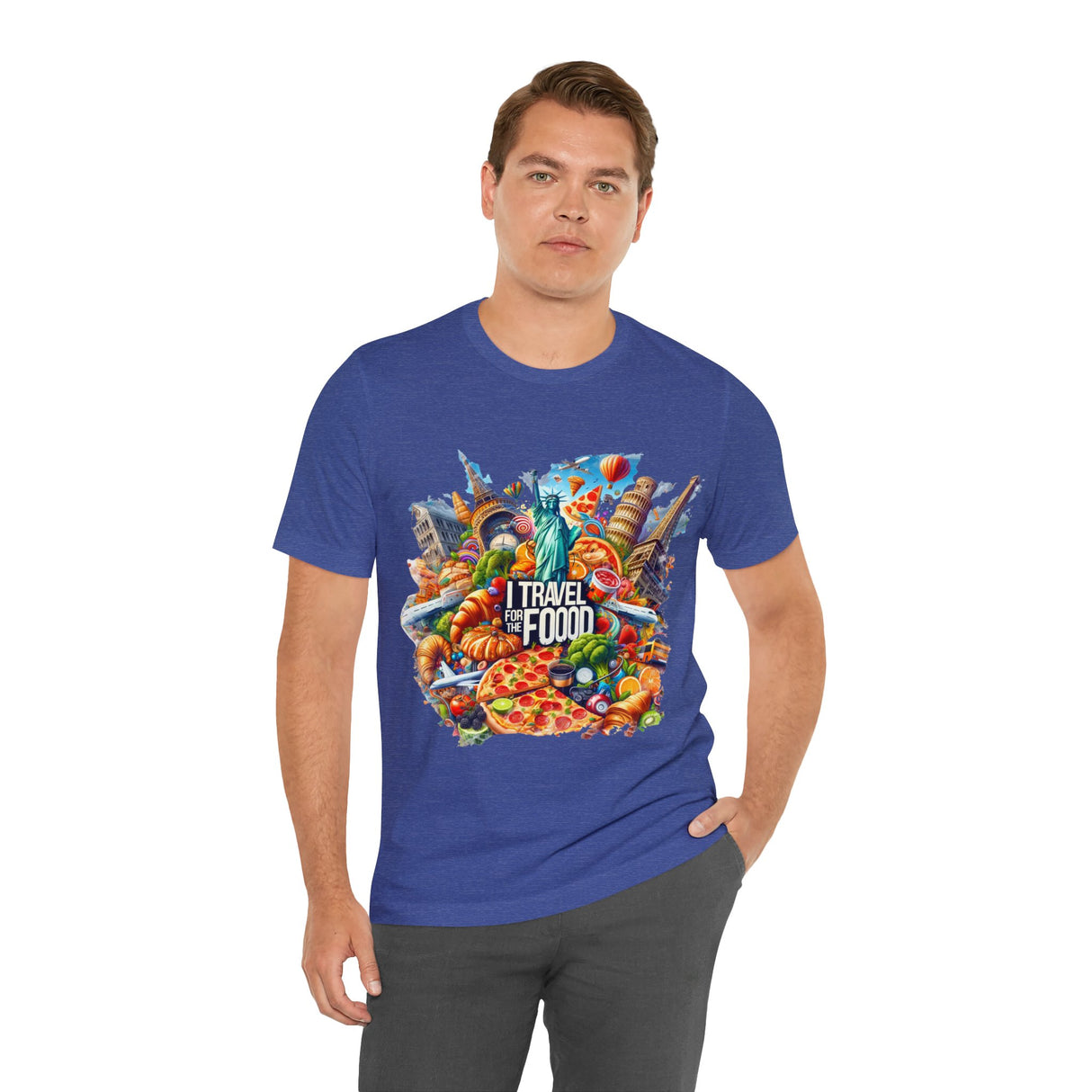 "I Travel for The Food" full color T-shirt