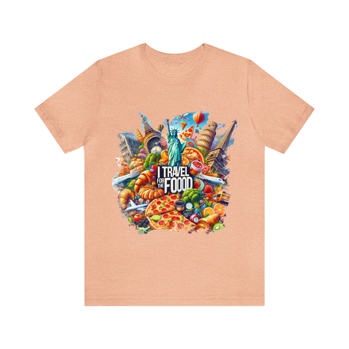 "I Travel for The Food" full color T-shirt