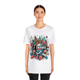 "I Travel To Shop" full color T-shirt