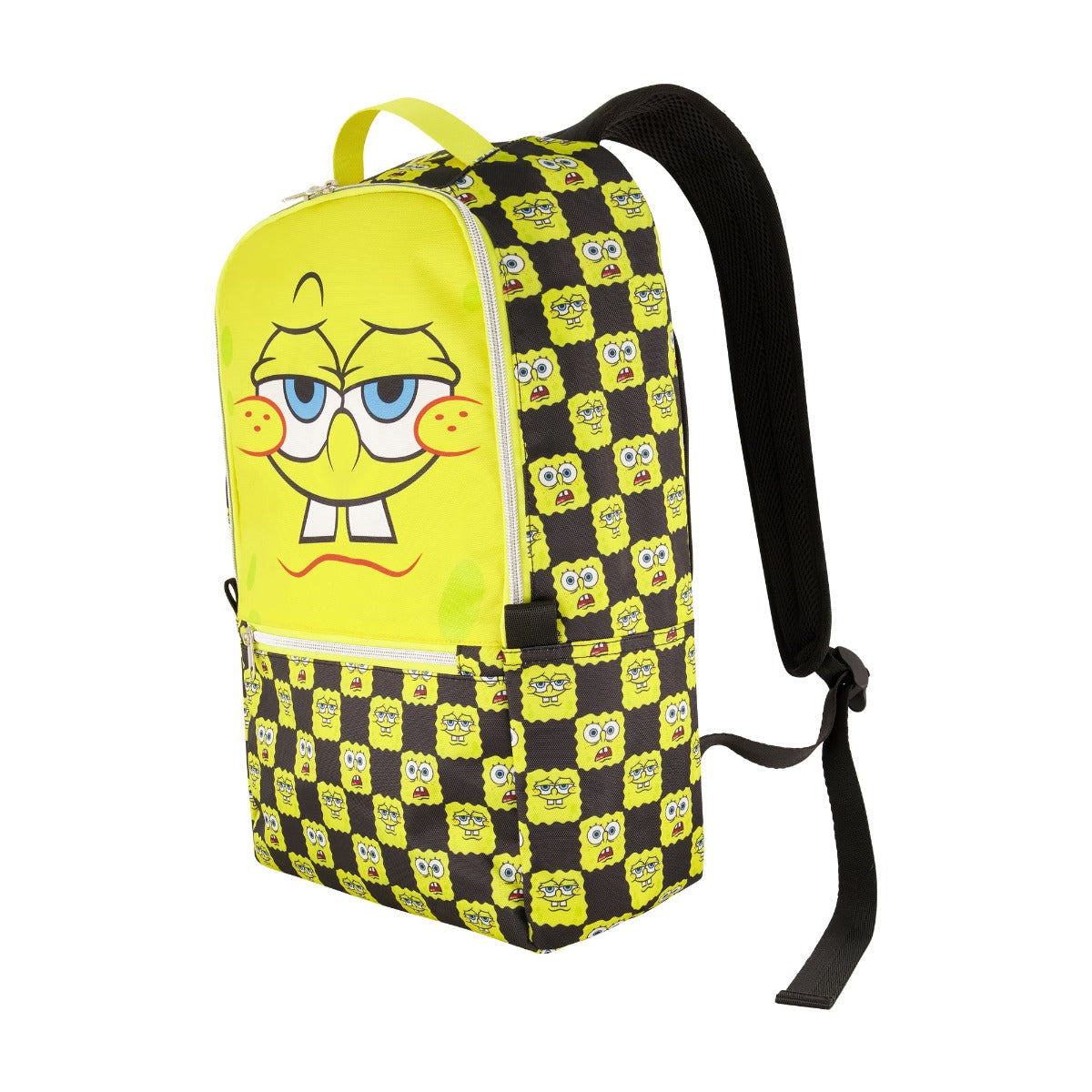 SpongeBob SquarePants Yellow Check Big Face Backpack