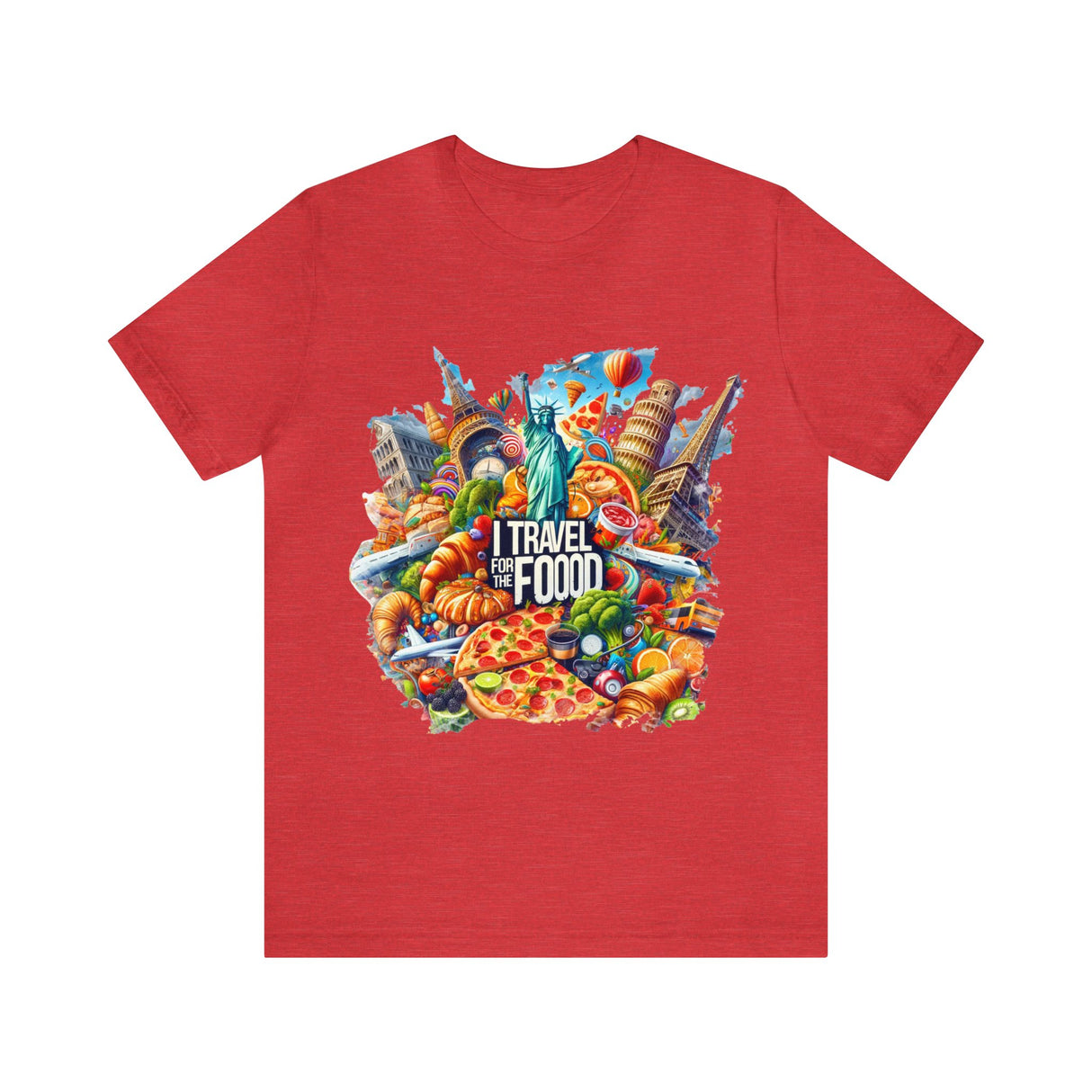 "I Travel for The Food" full color T-shirt