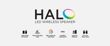 Halo Waterproof LED Wirelss Speaker - 2 sizes, by Hypergear