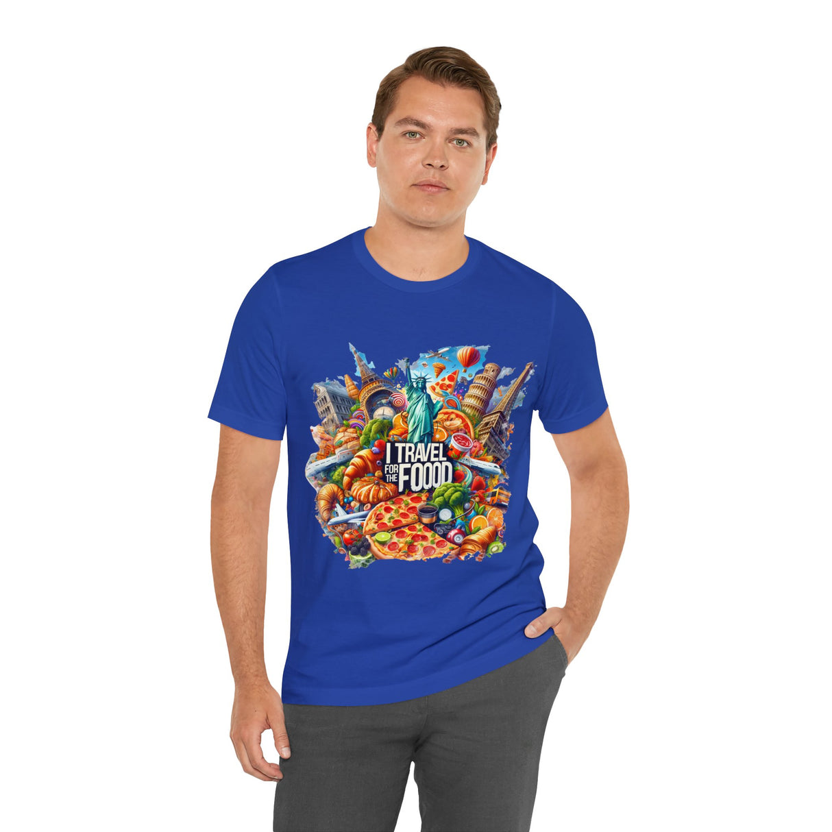 "I Travel for The Food" full color T-shirt