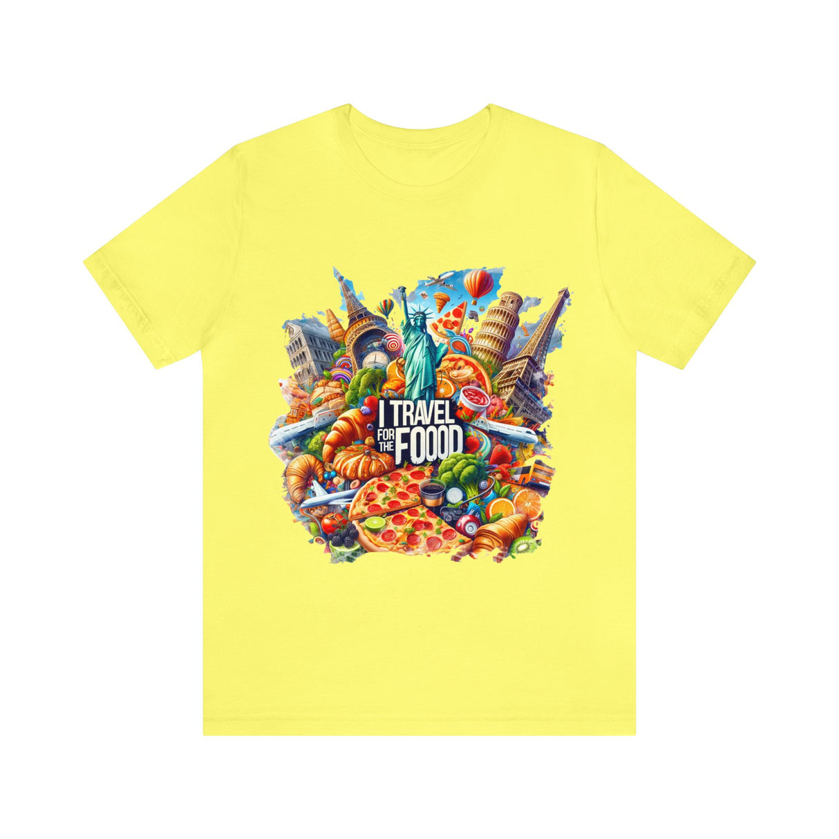 "I Travel for The Food" full color T-shirt