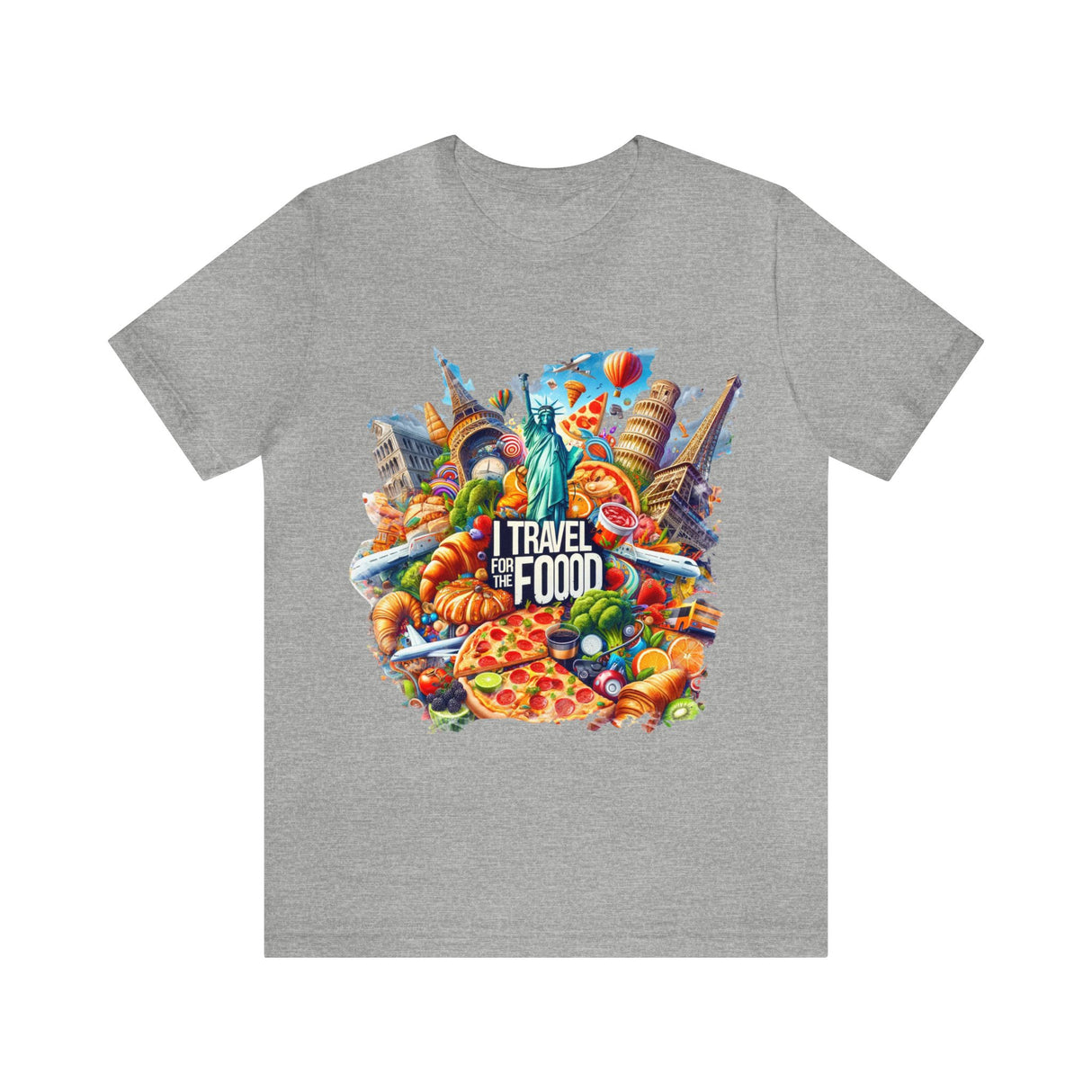 "I Travel for The Food" full color T-shirt