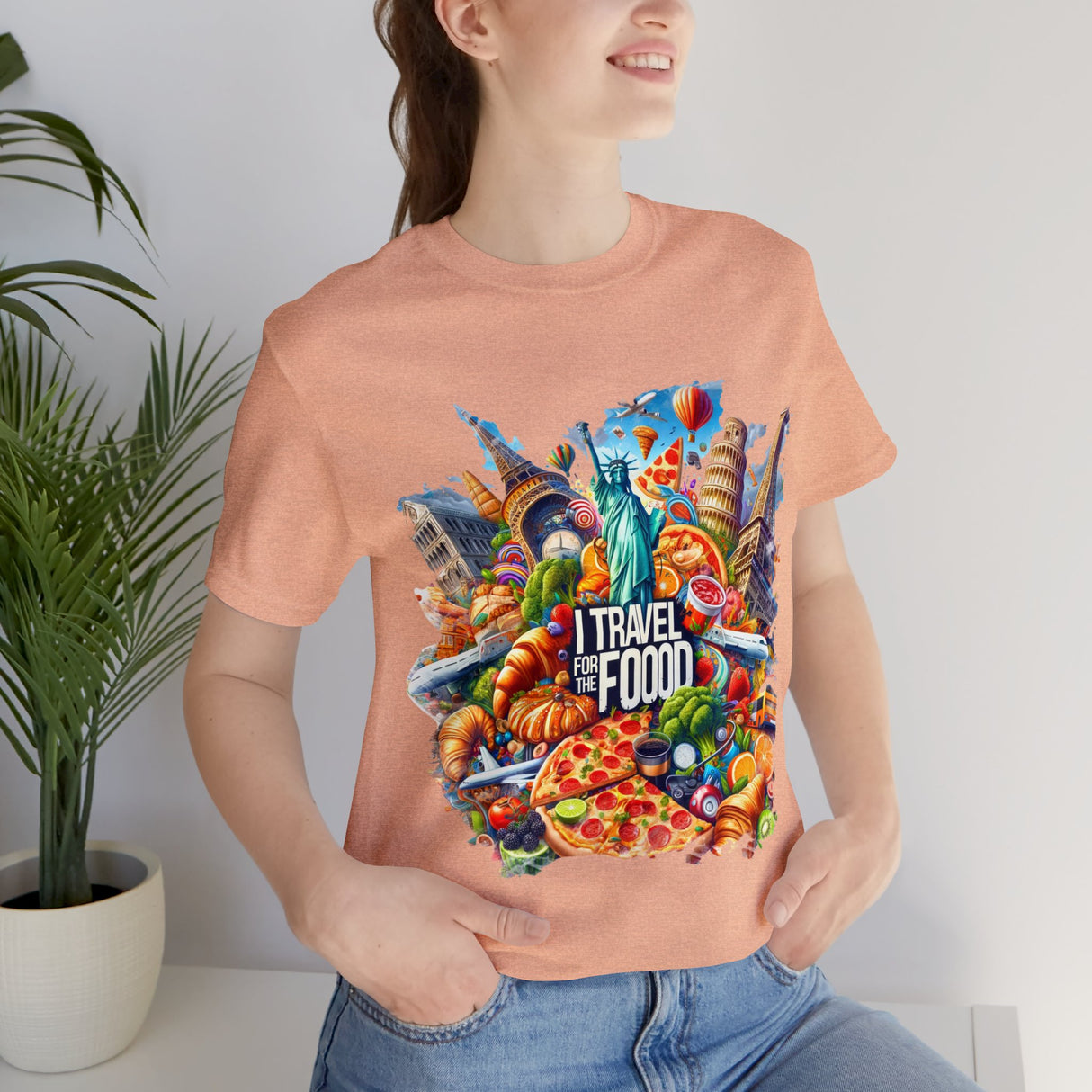 "I Travel for The Food" full color T-shirt