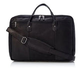 Leather Double Zip Top Briefcase (Style 178)