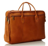 Leather Double Zip Top Briefcase (Style 178)