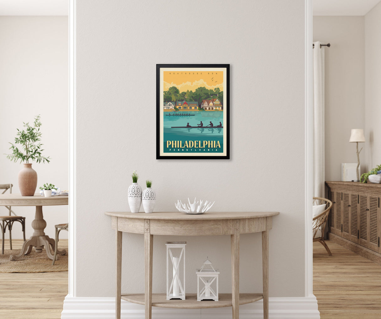 Philadelphia: Boathouse Row (American Travel) Art Print