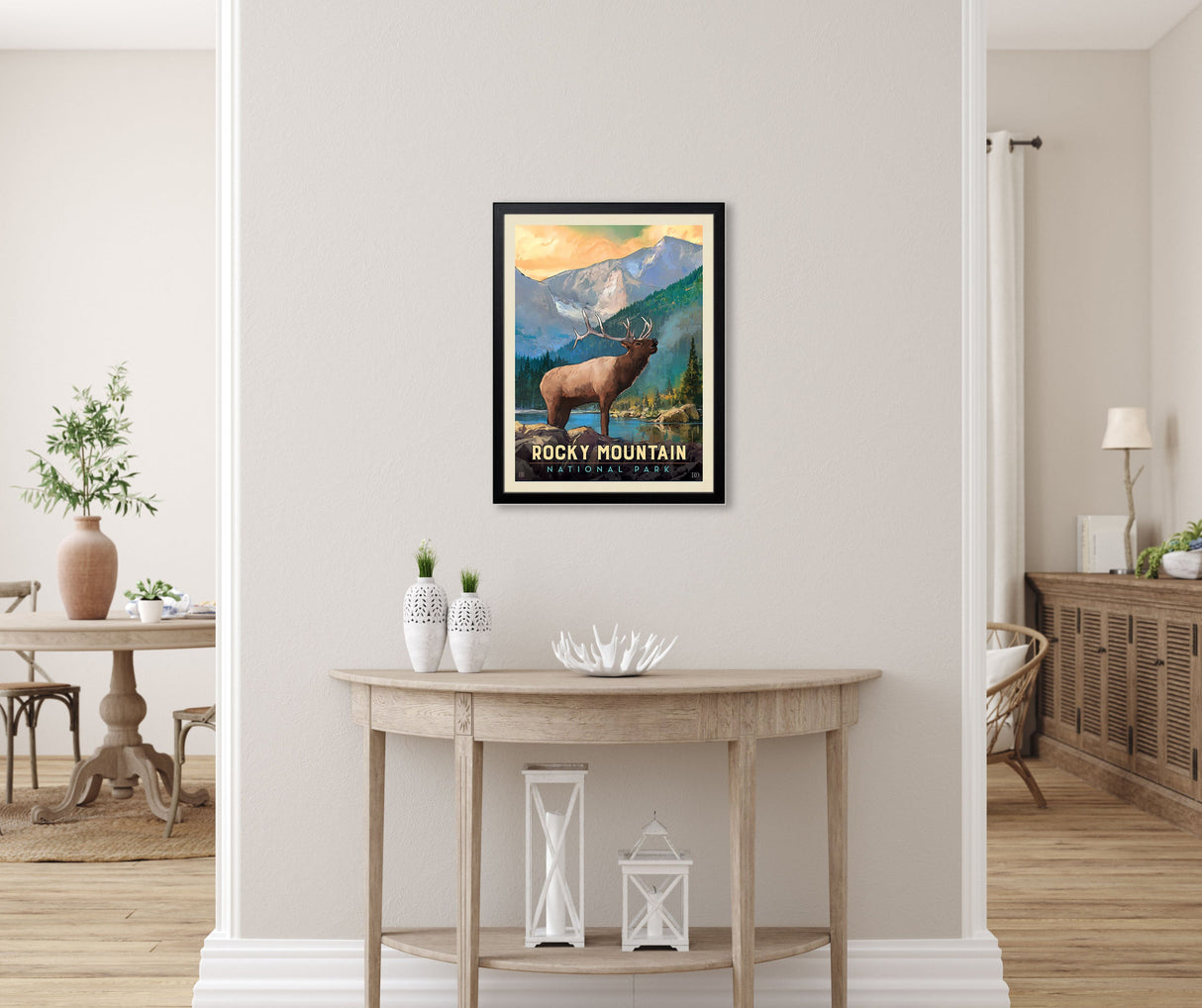 Rocky Mountains National Park: Bull Elk (63 National Parks) Art Print