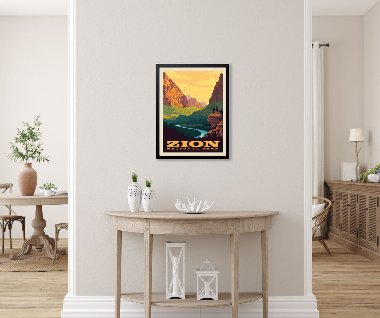 Zion National Park: Valley (63 National Parks) Art Print