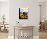 Yellowstone National Park: American Bison (63 National Parks) Art Print