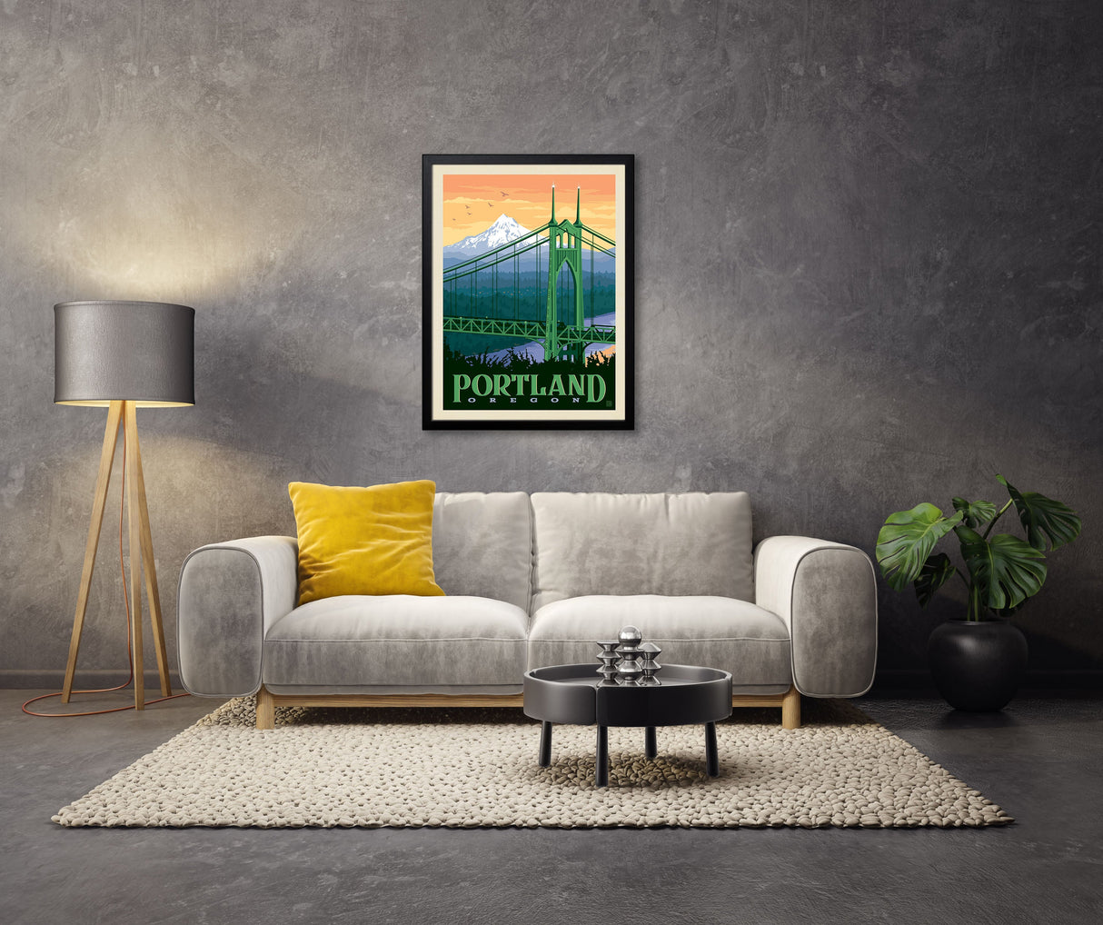 Portland: St. John's Bridge (American Travel) Art Print