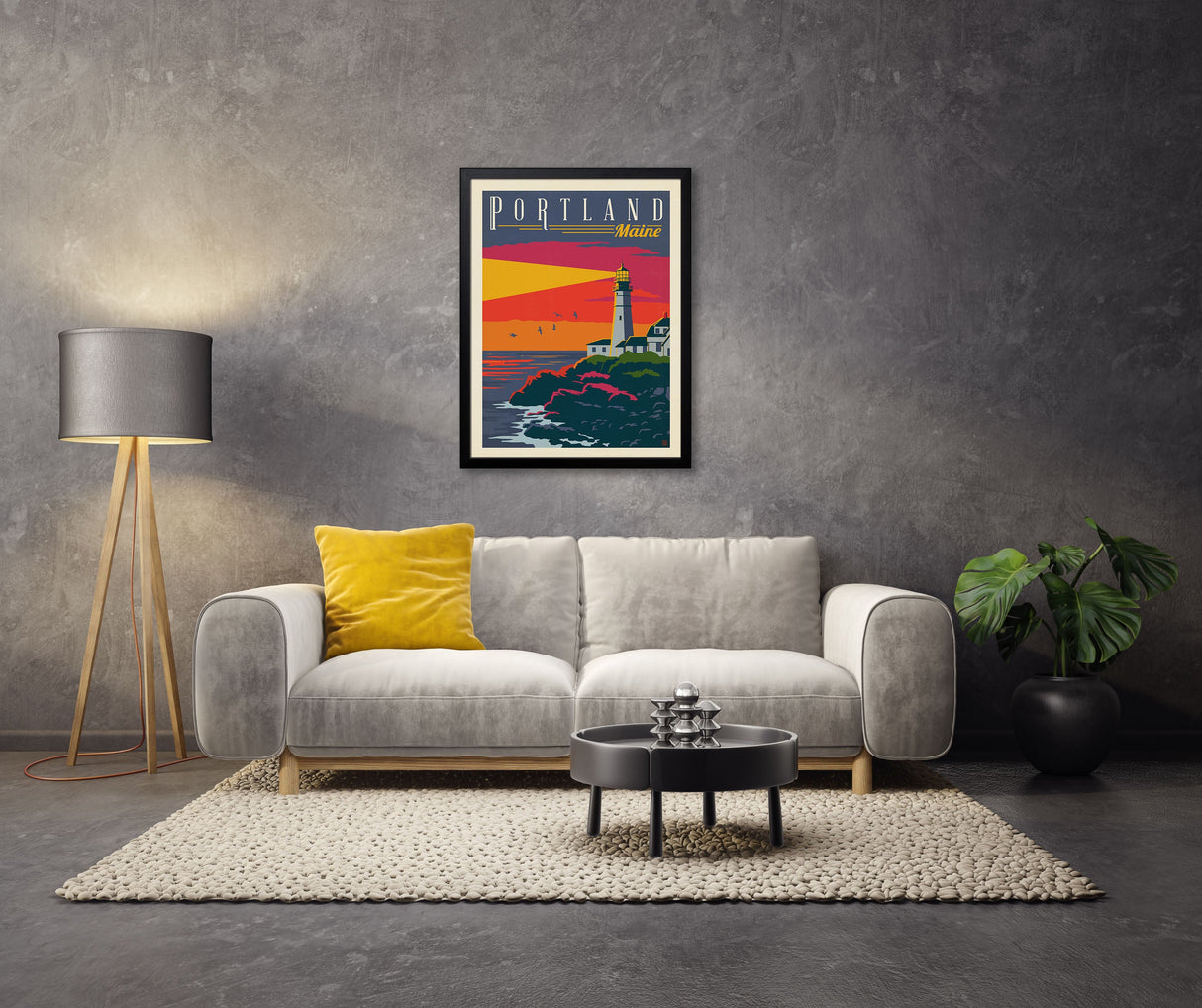 Portland, ME (American Travel) Art Print