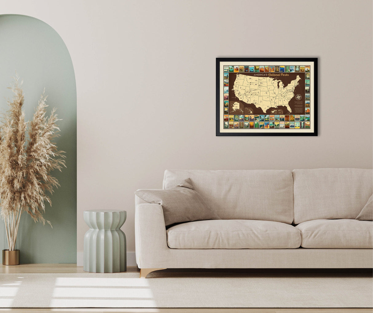 Map of the National Parks (63 National Parks) Art Print