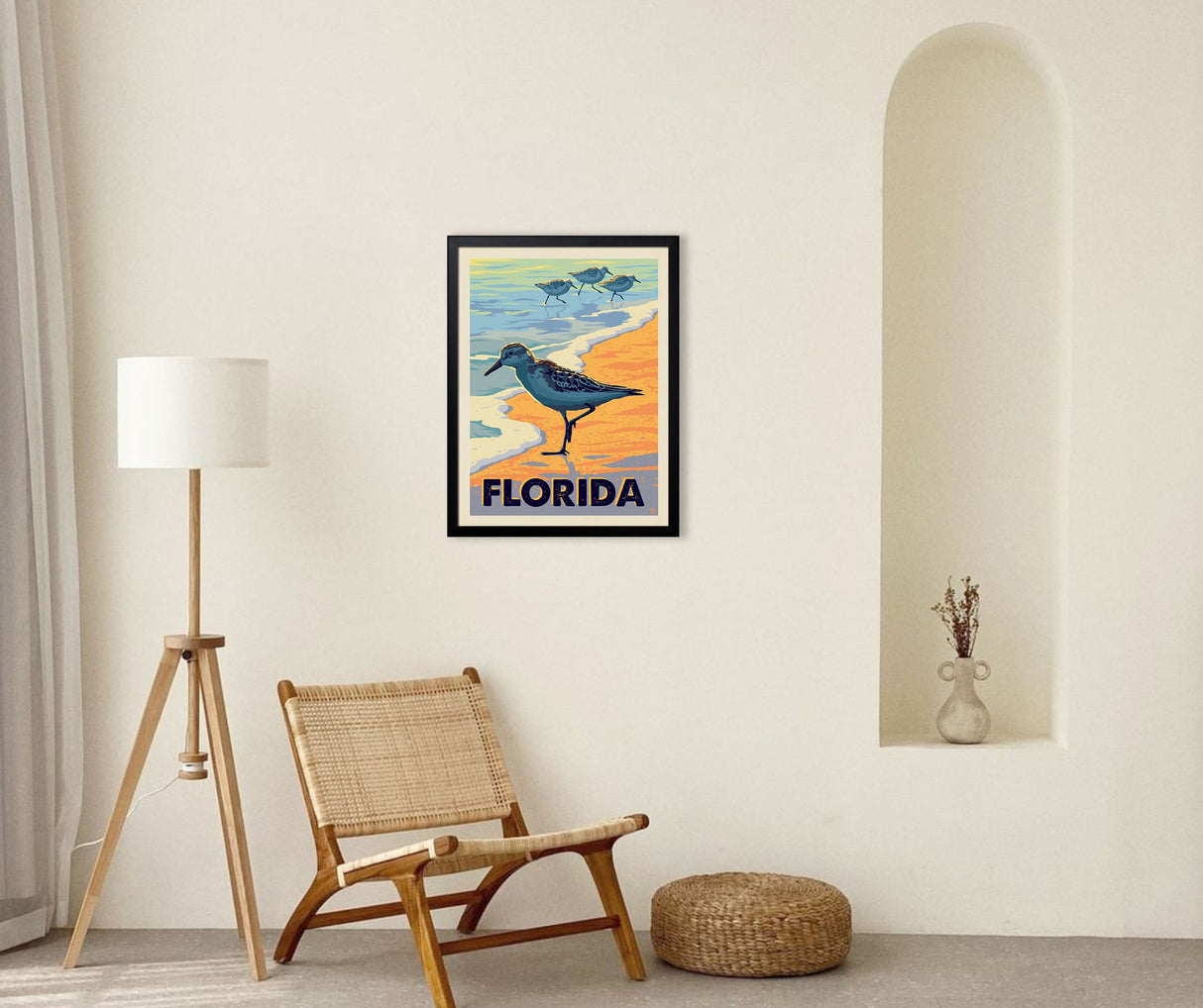 Florida: Sandpiper (American Travel) Art Print